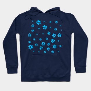 Blue Footprints of the dog Hoodie